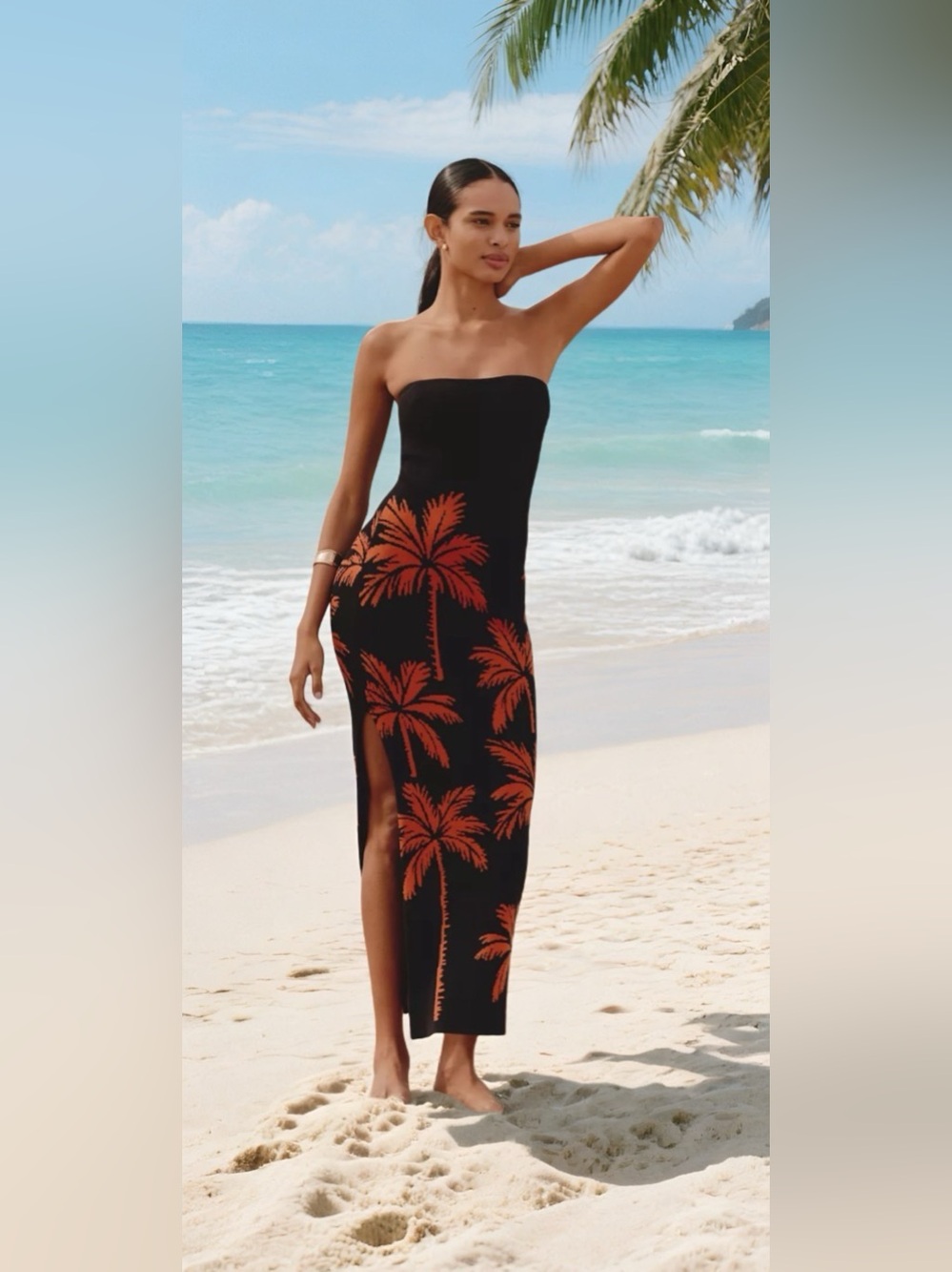Mesa Strapless Column Midi Dress by Celandine by Anthropologie SZ Medium NWT